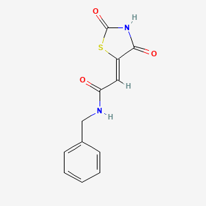 molecular formula C12H10N2O3S B3713976 2-(2,4-dioxo(1,3-thiazolidin-5-ylidene))-N-benzylacetamide 