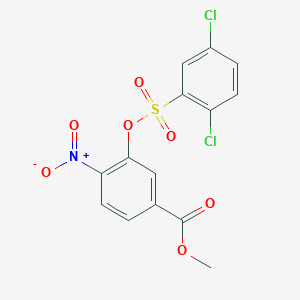 Methyl 3-(((2,5-dichlorophenyl)sulfonyl)oxy)-4-nitrobenzenecarboxylate