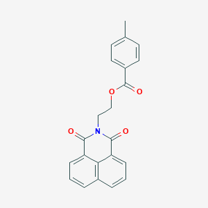molecular formula C22H17NO4 B371400 2-(1,3-二氧代-1H-苯并(de)异喹啉-2(3H)-基)乙基 4-甲基苯甲酸酯 CAS No. 256521-71-8