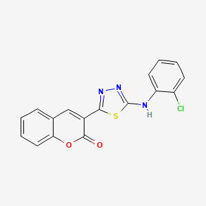 3-{5-[(2-chlorophenyl)amino]-1,3,4-thiadiazol-2-yl}-2H-chromen-2-one