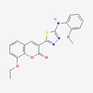 molecular formula C20H17N3O4S B3714029 8-ethoxy-3-{5-[(2-methoxyphenyl)amino]-1,3,4-thiadiazol-2-yl}-2H-chromen-2-one 