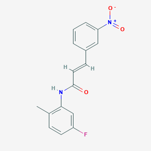 molecular formula C16H13FN2O3 B371405 N-(5-氟-2-甲基苯基)-3-(3-硝基苯基)丙烯酰胺 CAS No. 331462-41-0