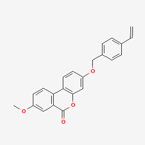 molecular formula C23H18O4 B3714056 3-[(4-ethenylbenzyl)oxy]-8-methoxy-6H-benzo[c]chromen-6-one 