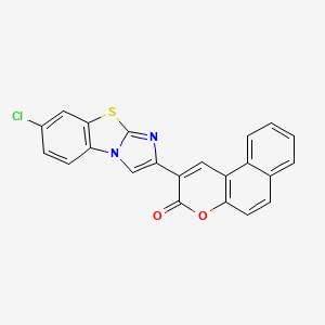 molecular formula C22H11ClN2O2S B3714073 2-(7-chloroimidazo[2,1-b][1,3]benzothiazol-2-yl)-3H-benzo[f]chromen-3-one 