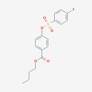 molecular formula C17H17FO5S B371409 Butyl 4-(4-fluorophenyl)sulfonyloxybenzoate CAS No. 331462-37-4