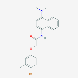 molecular formula C21H21BrN2O2 B3714101 2-(4-bromo-3-methylphenoxy)-N-[4-(dimethylamino)naphthalen-1-yl]acetamide 