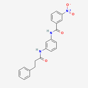 molecular formula C22H19N3O4 B3714105 3-nitro-N-{3-[(3-phenylpropanoyl)amino]phenyl}benzamide 