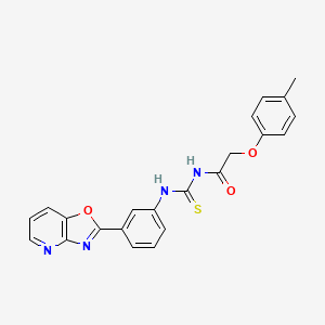 2-(4-methylphenoxy)-N-{[(3-[1,3]oxazolo[4,5-b]pyridin-2-ylphenyl)amino]carbonothioyl}acetamide