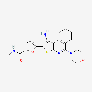 5-[1-amino-5-(4-morpholinyl)-6,7,8,9-tetrahydrothieno[2,3-c]isoquinolin-2-yl]-N-methyl-2-furamide