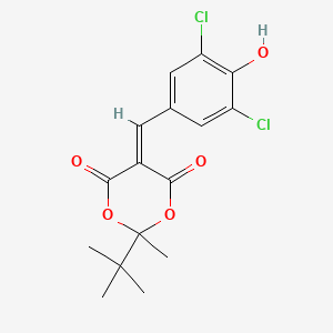 2-tert-butyl-5-(3,5-dichloro-4-hydroxybenzylidene)-2-methyl-1,3-dioxane-4,6-dione