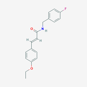 molecular formula C18H18FNO2 B371416 3-(4-ethoxyphenyl)-N-(4-fluorobenzyl)acrylamide CAS No. 297149-92-9