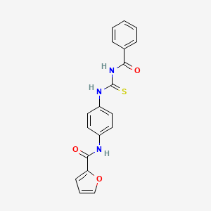 molecular formula C19H15N3O3S B3714163 N-(4-{[(phenylcarbonyl)carbamothioyl]amino}phenyl)furan-2-carboxamide 