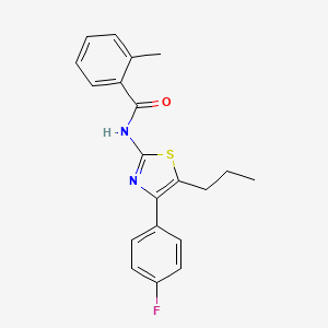 molecular formula C20H19FN2OS B3714169 N-[4-(4-fluorophenyl)-5-propyl-1,3-thiazol-2-yl]-2-methylbenzamide 