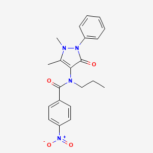 N-(1,5-dimethyl-3-oxo-2-phenyl-2,3-dihydro-1H-pyrazol-4-yl)-4-nitro-N-propylbenzamide