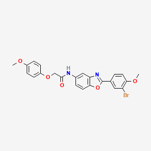 molecular formula C23H19BrN2O5 B3714195 N-[2-(3-bromo-4-methoxyphenyl)-1,3-benzoxazol-5-yl]-2-(4-methoxyphenoxy)acetamide 