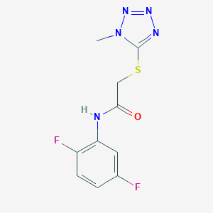 molecular formula C10H9F2N5OS B371421 N-(2,5-二氟苯基)-2-(2-甲基(2,3,4,5-四唑硫基))乙酰胺 CAS No. 329079-75-6