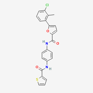 molecular formula C23H17ClN2O3S B3714211 5-(3-chloro-2-methylphenyl)-N-{4-[(2-thienylcarbonyl)amino]phenyl}-2-furamide 