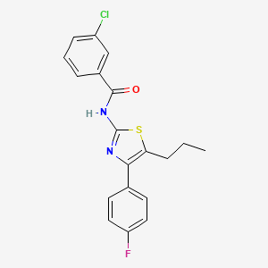 3-chloro-N-[4-(4-fluorophenyl)-5-propyl-1,3-thiazol-2-yl]benzamide