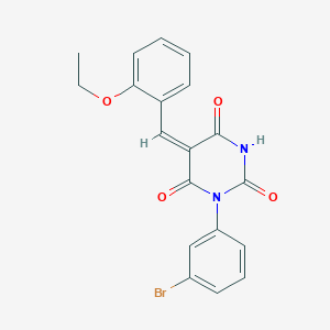 (5E)-1-(3-bromophenyl)-5-(2-ethoxybenzylidene)pyrimidine-2,4,6(1H,3H,5H)-trione