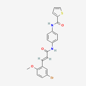 N-(4-{[3-(5-bromo-2-methoxyphenyl)acryloyl]amino}phenyl)-2-thiophenecarboxamide