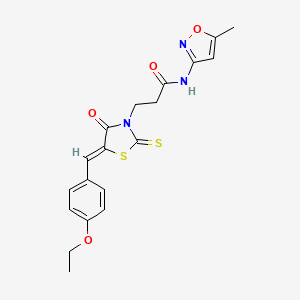 3-[(5Z)-5-[(4-ethoxyphenyl)methylidene]-4-oxo-2-sulfanylidene-1,3-thiazolidin-3-yl]-N-(5-methyl-1,2-oxazol-3-yl)propanamide