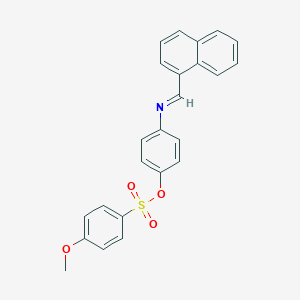4-((1-Naphthylmethylene)amino)phenyl 4-methoxybenzenesulfonate
