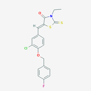 5-{3-Chloro-4-[(4-fluorobenzyl)oxy]benzylidene}-3-ethyl-2-thioxo-1,3-thiazolidin-4-one