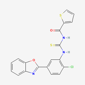 N-({[5-(1,3-benzoxazol-2-yl)-2-chlorophenyl]amino}carbonothioyl)-2-thiophenecarboxamide