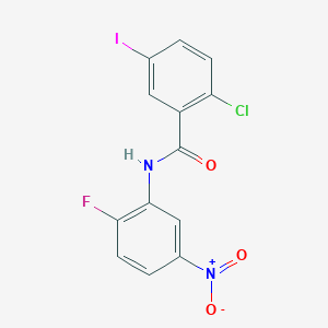 2-chloro-N-(2-fluoro-5-nitrophenyl)-5-iodobenzamide