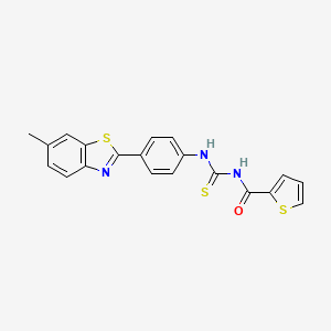 1-[4-(6-METHYL-1,3-BENZOTHIAZOL-2-YL)PHENYL]-3-(THIOPHENE-2-CARBONYL)THIOUREA