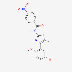 molecular formula C19H17N3O5S B3714270 N-[4-(2,5-dimethoxyphenyl)-5-methyl-1,3-thiazol-2-yl]-4-nitrobenzamide 