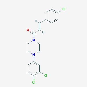 molecular formula C19H17Cl3N2O B371429 1-[3-(4-氯苯基)丙烯酰基]-4-(3,4-二氯苯基)哌嗪 CAS No. 328262-92-6