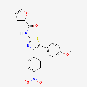 N-[5-(4-methoxyphenyl)-4-(4-nitrophenyl)-1,3-thiazol-2-yl]-2-furamide