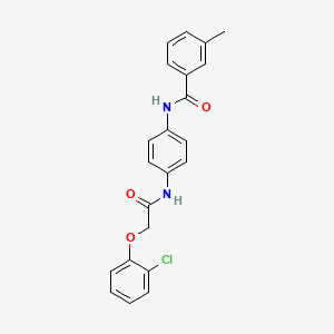 molecular formula C22H19ClN2O3 B3714317 N~1~-(4-{[2-(2-CHLOROPHENOXY)ACETYL]AMINO}PHENYL)-3-METHYLBENZAMIDE 