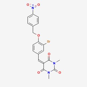 5-{3-bromo-4-[(4-nitrobenzyl)oxy]benzylidene}-1,3-dimethylpyrimidine-2,4,6(1H,3H,5H)-trione