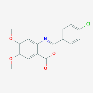 molecular formula C16H12ClNO4 B371434 2-(4-氯苯基)-6,7-二甲氧基-4H-3,1-苯并恶嗪-4-酮 CAS No. 303091-14-7