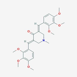 molecular formula C26H31NO7 B371435 (3E,5E)-1-methyl-3,5-bis[(2,3,4-trimethoxyphenyl)methylidene]piperidin-4-one CAS No. 1049971-16-5