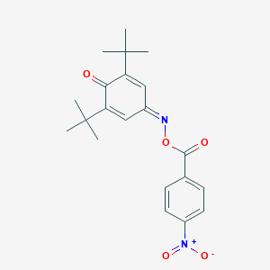 molecular formula C21H24N2O5 B3714358 [(3,5-Ditert-butyl-4-oxocyclohexa-2,5-dien-1-ylidene)amino] 4-nitrobenzoate 