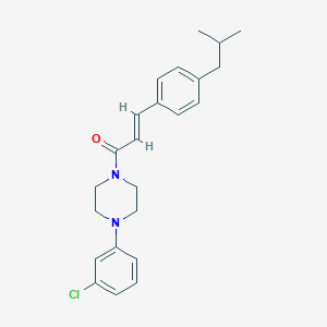 1-(3-Chlorophenyl)-4-[3-(4-isobutylphenyl)acryloyl]piperazine
