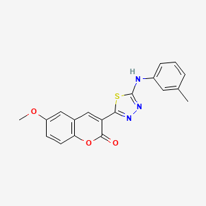 6-methoxy-3-{5-[(3-methylphenyl)amino]-1,3,4-thiadiazol-2-yl}-2H-chromen-2-one