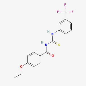 molecular formula C17H15F3N2O2S B3714386 4-ethoxy-N-{[3-(trifluoromethyl)phenyl]carbamothioyl}benzamide 