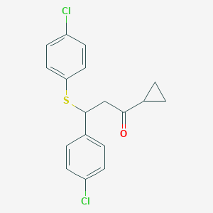molecular formula C18H16Cl2OS B371439 3-(4-氯苯基)-3-[(4-氯苯基)硫代]-1-环丙基-1-丙酮 CAS No. 329779-49-9