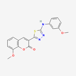 8-methoxy-3-{5-[(3-methoxyphenyl)amino]-1,3,4-thiadiazol-2-yl}-2H-chromen-2-one