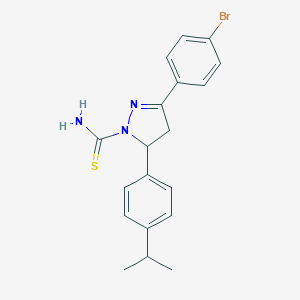molecular formula C19H20BrN3S B371441 3-(4-bromophenyl)-5-(4-isopropylphenyl)-4,5-dihydro-1H-pyrazole-1-carbothioamide CAS No. 329779-60-4