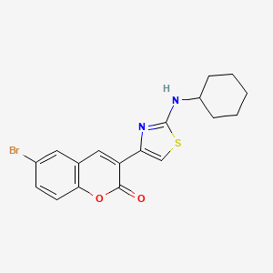 6-bromo-3-[2-(cyclohexylamino)-1,3-thiazol-4-yl]-2H-chromen-2-one