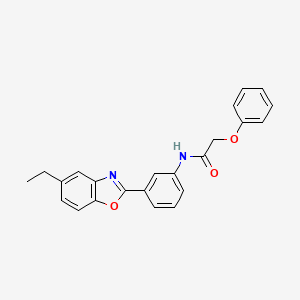 molecular formula C23H20N2O3 B3714416 N-[3-(5-ethyl-1,3-benzoxazol-2-yl)phenyl]-2-phenoxyacetamide 