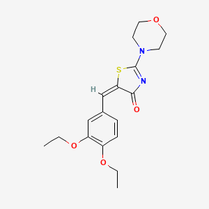 (5E)-5-[(3,4-diethoxyphenyl)methylidene]-2-morpholin-4-yl-1,3-thiazol-4-one