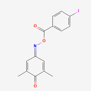 molecular formula C15H12INO3 B3714444 (3,5-Dimethyl-4-oxocyclohexa-2,5-dien-1-ylidene)amino 4-iodobenzoate 