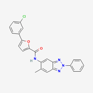 5-(3-chlorophenyl)-N-(6-methyl-2-phenyl-2H-benzotriazol-5-yl)furan-2-carboxamide