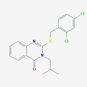 2-{[(2,4-Dichlorophenyl)methyl]sulfanyl}-3-(2-methylpropyl)-3,4-dihydroquinazolin-4-one